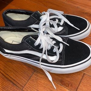Black white stripe vans unisex men’s 6 women’s 7.5